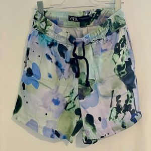 Zara floral shorts